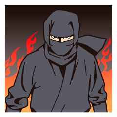 He Is A Ninja Line Stickers Line Store He Is A Ninja Line Stickers Line Store