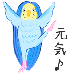 Yoga with birds(parakeet&Java sparrow)