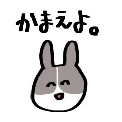 Smiley rabbit sticker