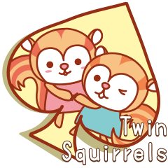 Sticker of Twin squirrels vol.8
