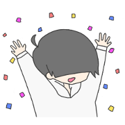 Long bangs boy sticker