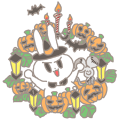 kawaii ribbon rabbit-Happy halloween!-