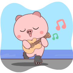 Cute Pig : Animated
