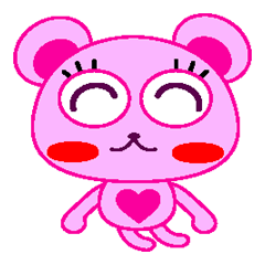 very cute pink bear