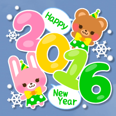 New Year Sticker 2016