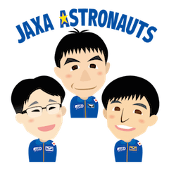 JAXA Official Sticker ISS and Astronauts