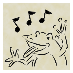 Frog stamp for musicians