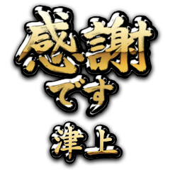 【津上】金の筆文字（感謝）