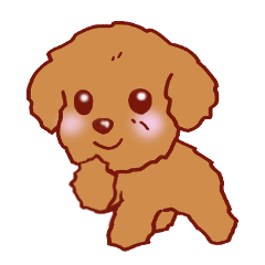 Sticker of the Toy Poodle.2