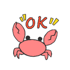 Sticker of the simple crab