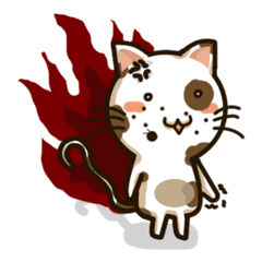 Resentful cat PUPU (japanese)