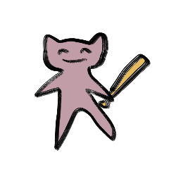 A fastidious pink cat