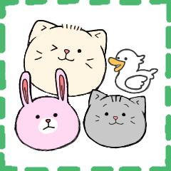 Stickers of cats and various animals