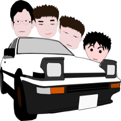 Teru and old car lovers of Pals