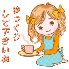 Lovely girl daily stickers
