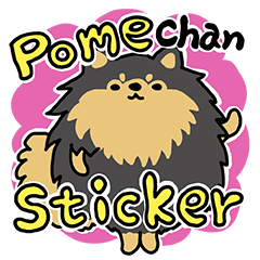 Pomeranian  BlackandtanPomechan Sticker