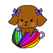colorful puppies