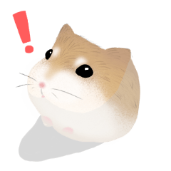 Cute real hello hamster Sticker