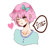 Cotton candy-haired girl