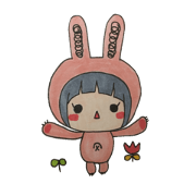 The girl and the rabbit Mimiko.