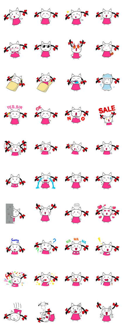 pigtails cat girl