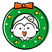 The New year's holiday sticker