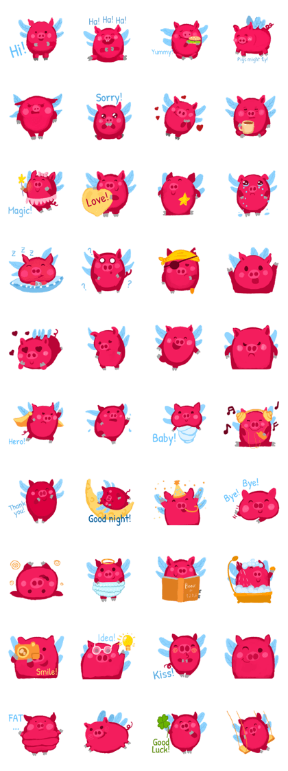 Pink Flying Pics Fun Set