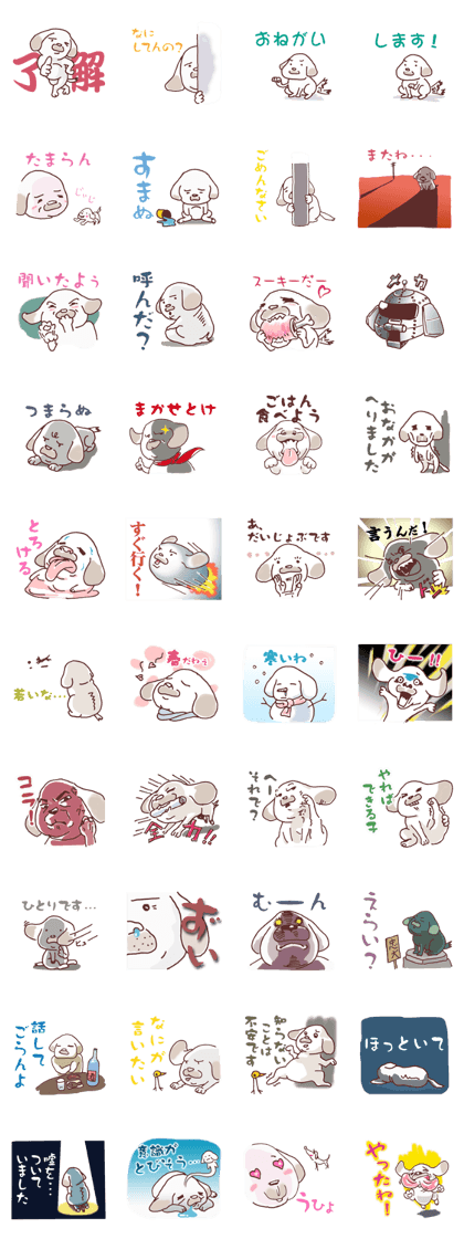Feeling of middle-aged dog