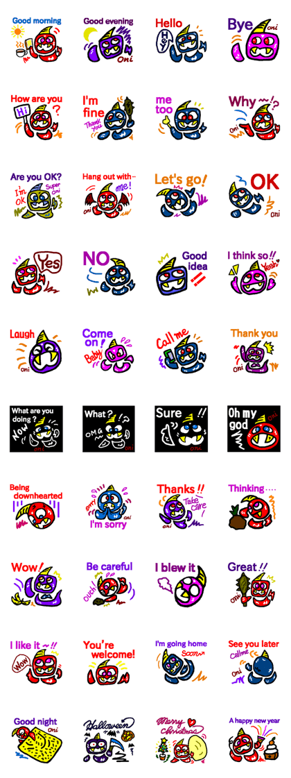 It is a sticker of Japanese oni 2