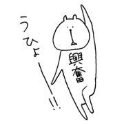 An excited cat