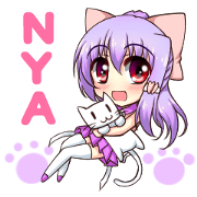 NYA!HAPPY GIRL WITH CAT