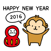 New Year's card of Monkey 2016