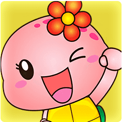 Pika the pink turtle 4 LINE stickers LINE STORE
