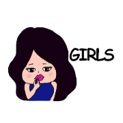 GIRLS  - English stickers-