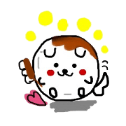 Dog made of mitarashi dango