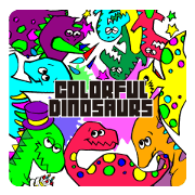 Colorful dinosaurs