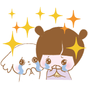 Pantsu dog NANA with baby Sana