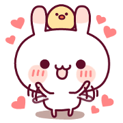 Sweet nothings of a rabbit and the chick