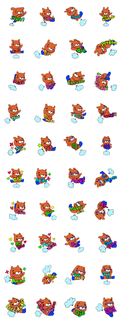 The flying hare-dog ('-')/ Spanish.