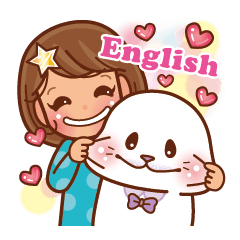 Seal&Girl lovely sticker [English]