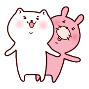 Nyanpachi and rabbit everyday sticker