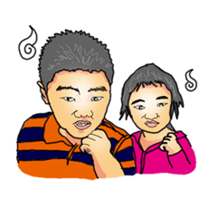 wenwen and his younger sister.
