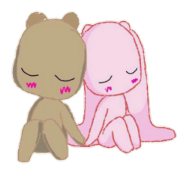 A rabbit and bear love