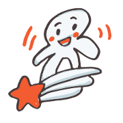 Boy riding a shooting star