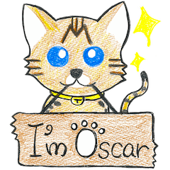 001_Bengal Cat Sticker(Handwriting)