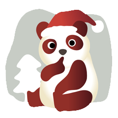 Panda Claus in Christmas