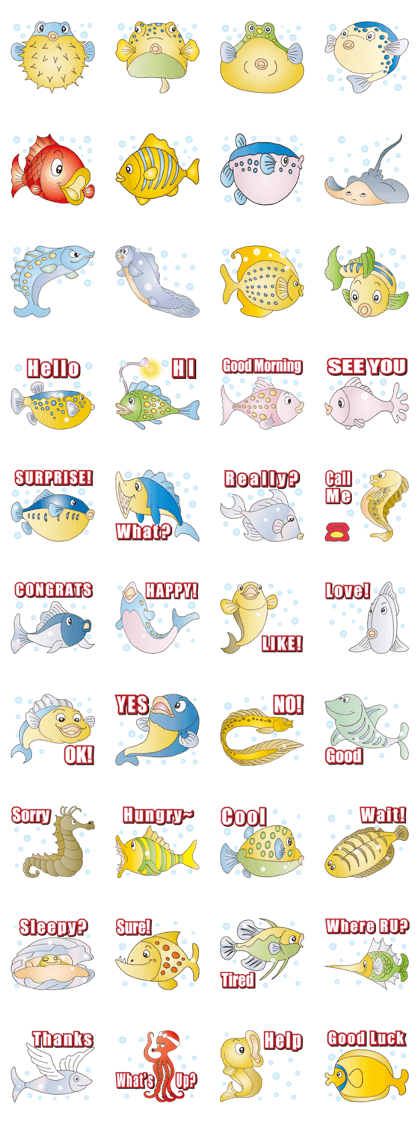 Aqua Stickers