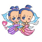 The Cuter flying little girls