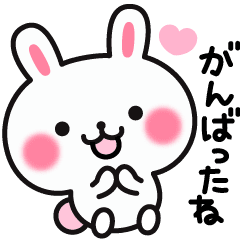 Rabbit Attentive Line Stickers Line Store