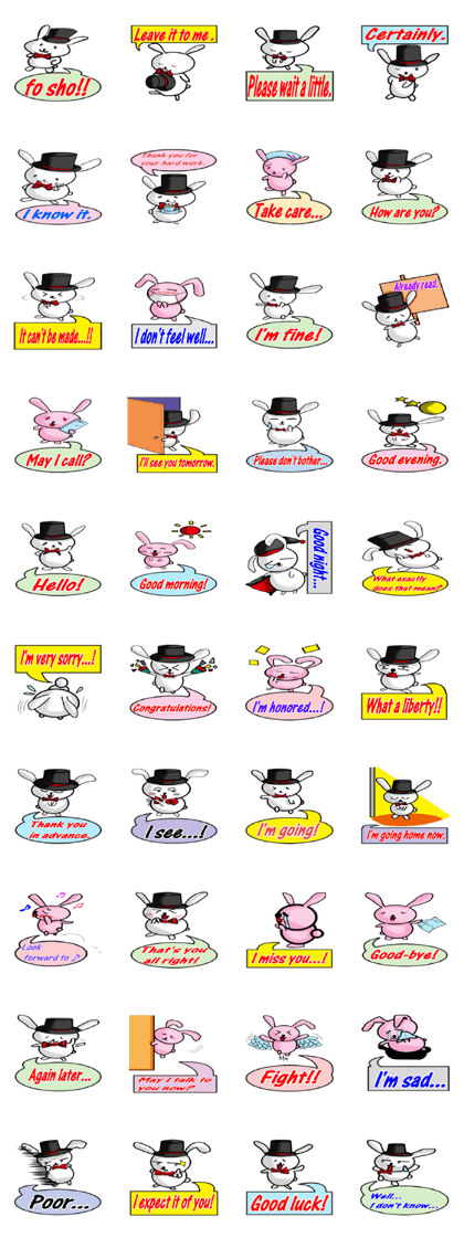 The rabbit which is a gentleman-English-